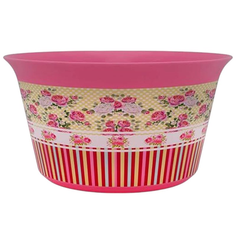 Khurshid Plastics 25cm decorative plastic bowl from Khurshid Plast - Fuchsia and Rose - Image 1